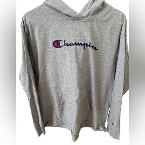 Champion Gray Hoodie with Logo